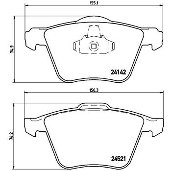 Слика на комплет феродо, дискови кочници BREMBO XTRA LINE P 24 077X за Volvo S60 T6 AWD - 304 коњи бензин