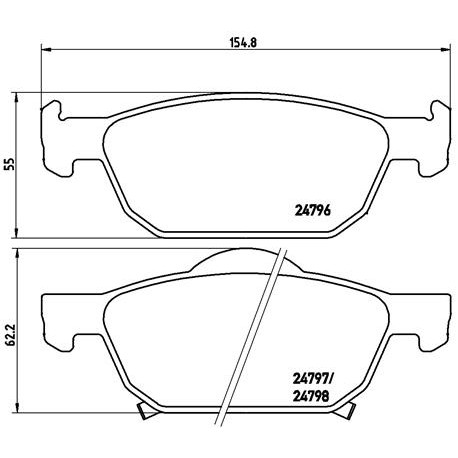 Слика на Комплет феродо, дискови кочници BREMBO XTRA LINE P 28 044X