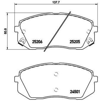 Слика на комплет феродо, дискови кочници BREMBO XTRA LINE P 30 056X за Kia Sportage (QL) 2.0 CRDi - 136 коњи дизел