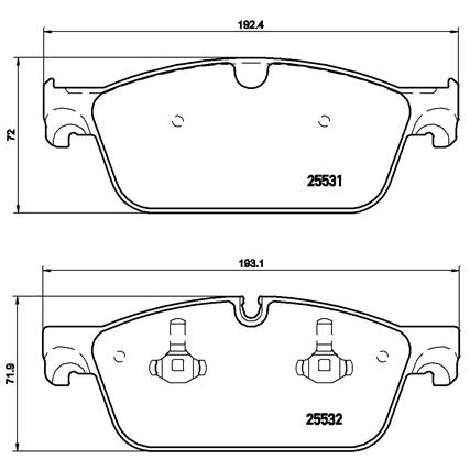 Слика на комплет феродо, дискови кочници BREMBO XTRA LINE P 50 102X за Mercedes ML-class (w166) ML 350 4-matic (166.057) - 306 коњи бензин