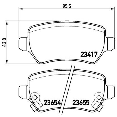 Слика на комплет феродо, дискови кочници BREMBO XTRA LINE P 59 038X за Opel Astra G Hatchback 2.2 DTI - 125 коњи дизел