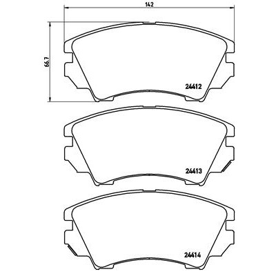 Слика на комплет феродо, дискови кочници BREMBO XTRA LINE P 59 055X за Opel Astra GTC 1.6 - 180 коњи бензин