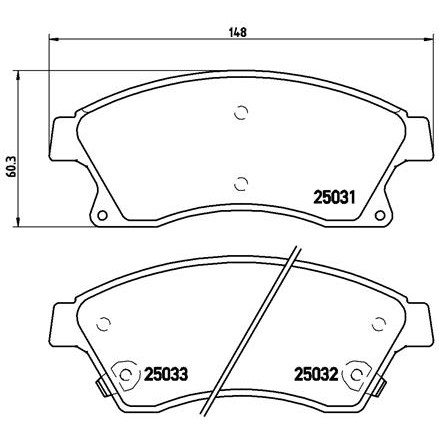 Слика на комплет феродо, дискови кочници BREMBO XTRA LINE P 59 076X за Opel Astra GTC 1.7 CDTI - 131 коњи дизел