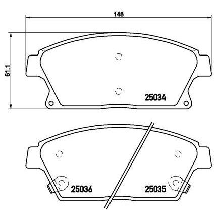 Слика на комплет феродо, дискови кочници BREMBO XTRA LINE P 59 077X за Opel Astra GTC 1.6 - 180 коњи бензин