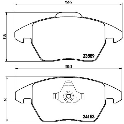 Слика на комплет феродо, дискови кочници BREMBO XTRA LINE P 61 076X за Citroen C4 Coupe LA 2.0 16V - 177 коњи бензин