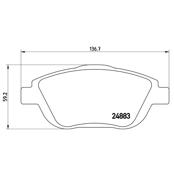 Слика на комплет феродо, дискови кочници BREMBO XTRA LINE P 61 103X за Citroen C3 II Hatchback 1.1 BiFuel - 60 коњи Бензин/Автогаз (LPG)