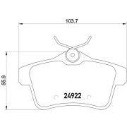 Слика 1 на комплет феродо, дискови кочници BREMBO XTRA LINE P 61 114X