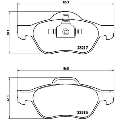 Слика на комплет феродо, дискови кочници BREMBO XTRA LINE P 68 048X за Renault Megane 2 Grandtour 1.5 dCi - 82 коњи дизел