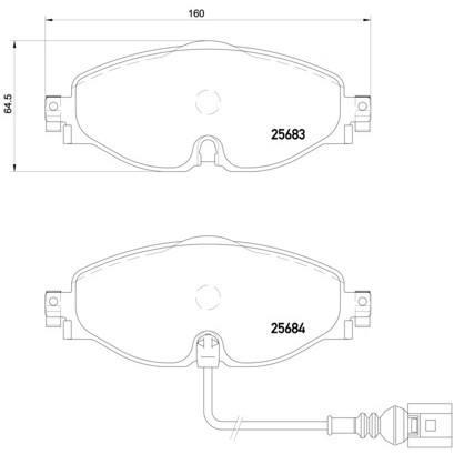 Слика на комплет феродо, дискови кочници BREMBO XTRA LINE P 85 126X за Audi A3 (8V1) 2.0 TDI - 150 коњи дизел