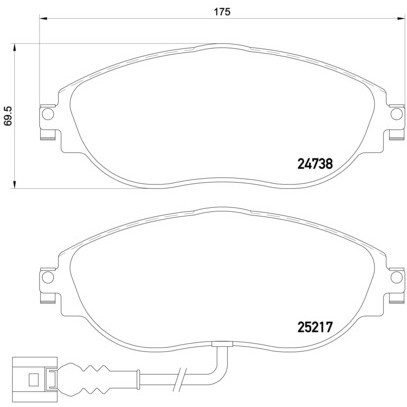 Слика на комплет феродо, дискови кочници BREMBO XTRA LINE P 85 131X за Audi A3 Cabrio (8V7) S3 quattro - 300 коњи бензин