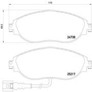 Слика 1 на комплет феродо, дискови кочници BREMBO XTRA LINE P 85 131X