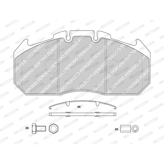 Слика на комплет феродо, дискови кочници FERODO FCV1404B за камион MAN F 2000 19.364 FS, FLS, FLLS, FRS, FLRS, FLLRS - 360 коњи дизел