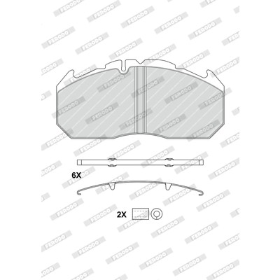 Слика на комплет феродо, дискови кочници FERODO PREMIER FCV1578B за камион MAN F 90 25.502 DFS - 500 коњи дизел