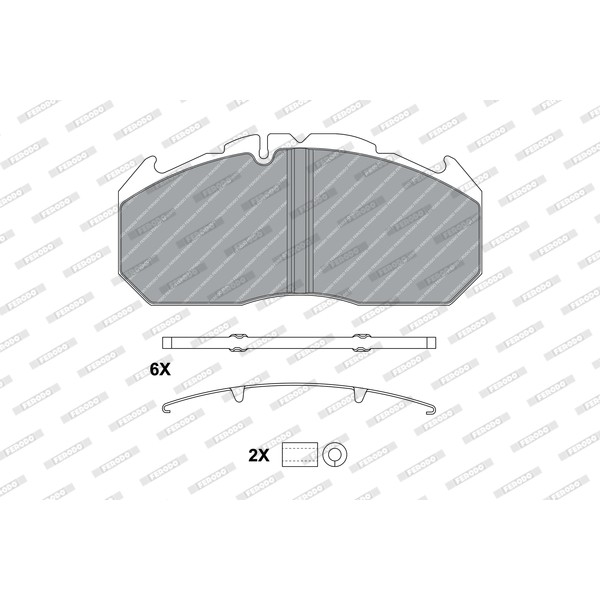 Слика на комплет феродо, дискови кочници FERODO PREMIER FCV1579B за камион MAN E 2000 35.360 VFAK - 360 коњи дизел