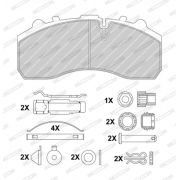 Слика 1 на комплет феродо, дискови кочници FERODO PREMIER FCV1598B