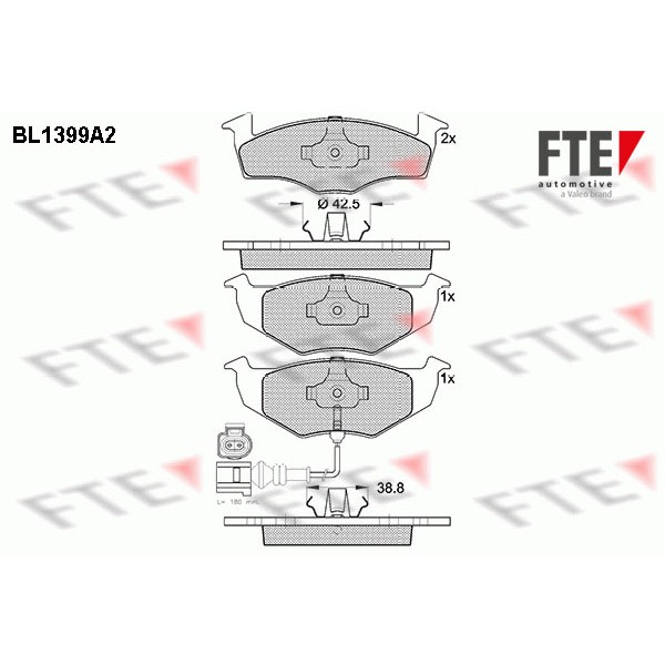 Слика на Комплет феродо, дискови кочници FTE BL1399A2