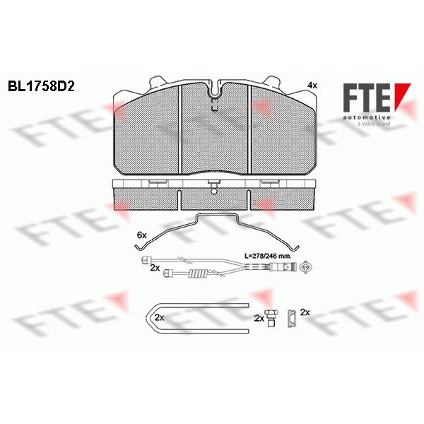 Слика на Комплет феродо, дискови кочници FTE BL1758D2