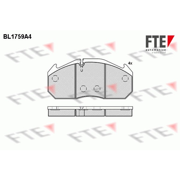 Слика на Комплет феродо, дискови кочници FTE BL1759A4