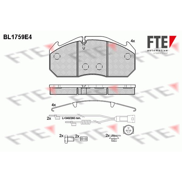 Слика на Комплет феродо, дискови кочници FTE BL1759E4