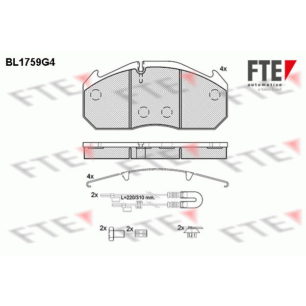 Слика на Комплет феродо, дискови кочници FTE BL1759G4