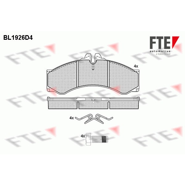 Слика на Комплет феродо, дискови кочници FTE BL1926D4