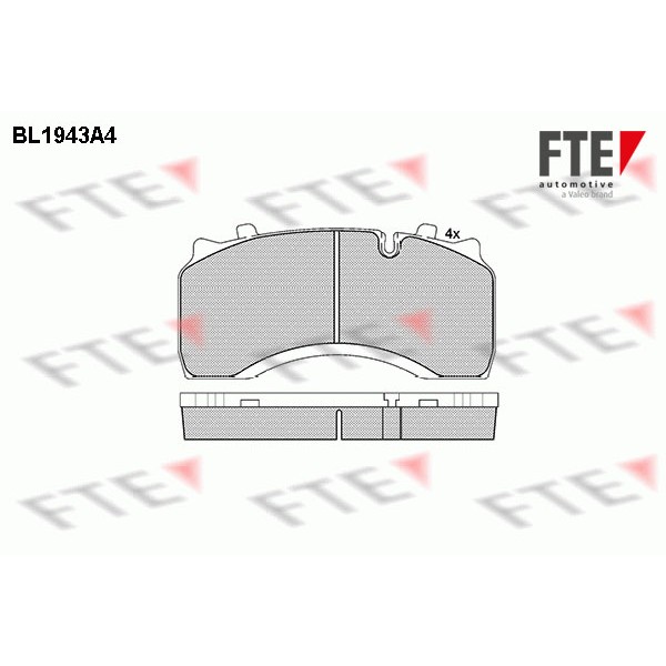 Слика на Комплет феродо, дискови кочници FTE BL1943A4