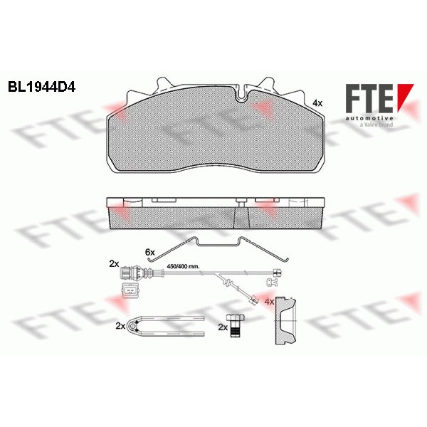 Слика на Комплет феродо, дискови кочници FTE BL1944D4