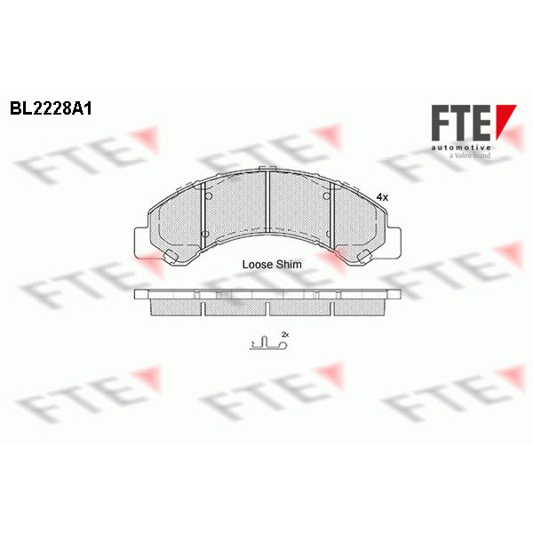 Слика на Комплет феродо, дискови кочници FTE BL2228A1