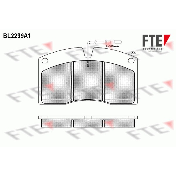 Слика на Комплет феродо, дискови кочници FTE BL2239A1