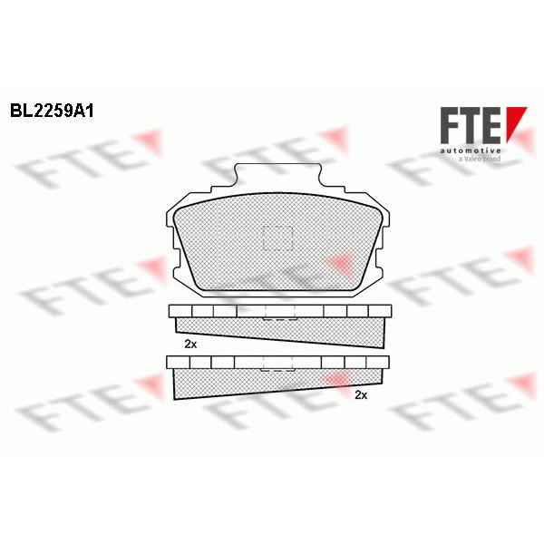 Слика на Комплет феродо, дискови кочници FTE BL2259A1