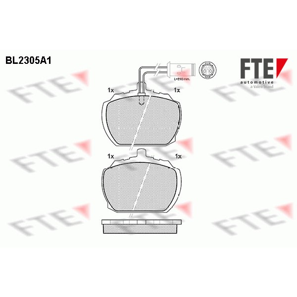 Слика на Комплет феродо, дискови кочници FTE BL2305A1