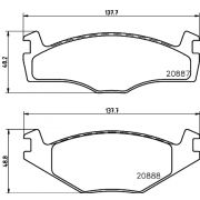 Слика 2 на комплет феродо, дискови кочници HELLA 8DB 355 006-381