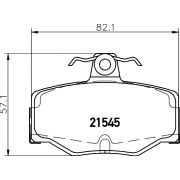 Слика 2 на комплет феродо, дискови кочници HELLA 8DB 355 018-021