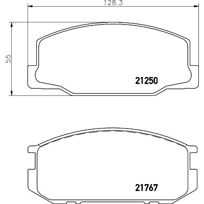 Слика на Комплет феродо, дискови кочници HELLA NAO 8DB 355 026-881