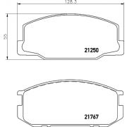 Слика 1 $на Комплет феродо, дискови кочници HELLA NAO 8DB 355 026-881