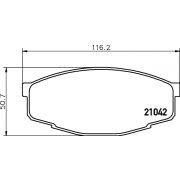 Слика 1 $на Комплет феродо, дискови кочници HELLA NAO 8DB 355 029-241