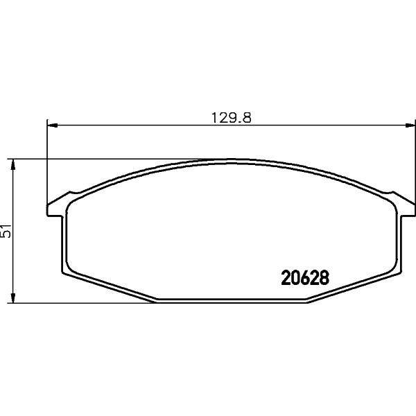 Слика на Комплет феродо, дискови кочници HELLA NAO 8DB 355 029-811