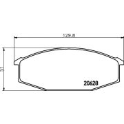 Слика 1 $на Комплет феродо, дискови кочници HELLA NAO 8DB 355 029-811