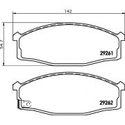 Слика 1 $на Комплет феродо, дискови кочници HELLA NAO 8DB 355 029-871