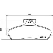 Слика 1 $на Комплет феродо, дискови кочници HELLA NAO 8DB 355 030-011