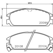 Слика 1 $на Комплет феродо, дискови кочници HELLA NAO 8DB 355 031-731