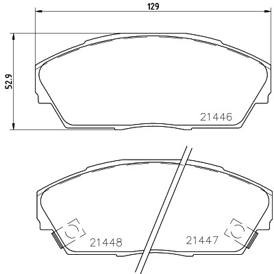 Слика на Комплет феродо, дискови кочници HELLA NAO 8DB 355 031-741