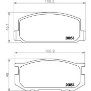 Слика 1 $на Комплет феродо, дискови кочници HELLA NAO 8DB 355 032-401