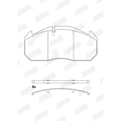 Слика на комплет феродо, дискови кочници JURID 2903009560 за камион Renault G 220.19 BOM - 219 коњи дизел