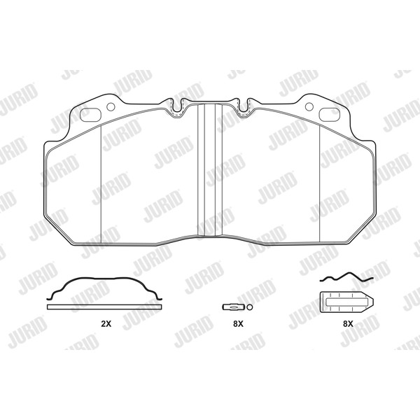 Слика на комплет феродо, дискови кочници JURID 2909009560 за камион Renault Magnum AE 430.19T - 430 коњи дизел