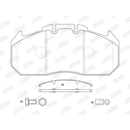 Слика на комплет феродо, дискови кочници JURID 2913109560 за камион MAN TGA 18.310 FLLRS, FLLS, FLRS, FLS, FLS-TS - 310 коњи дизел