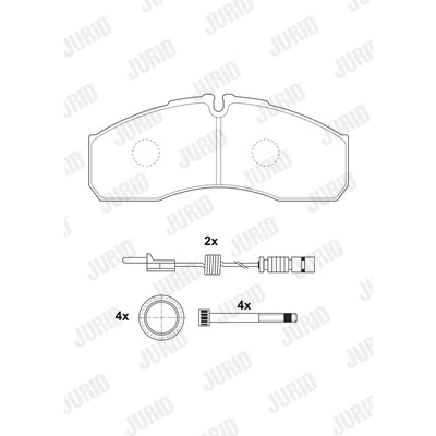 Слика на комплет феродо, дискови кочници JURID 2916009561 за камион Renault Maxity 150.45 - 150 коњи дизел