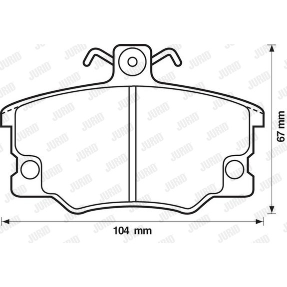 Слика на комплет феродо, дискови кочници JURID 571309J за Fiat Punto 176 75 1.2 - 73 коњи бензин