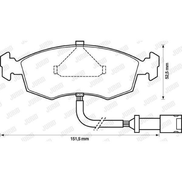 Слика на комплет феродо, дискови кочници JURID 571351D за Ford Scorpio 1 Saloon (GGE) 2.4 i - 125 коњи бензин