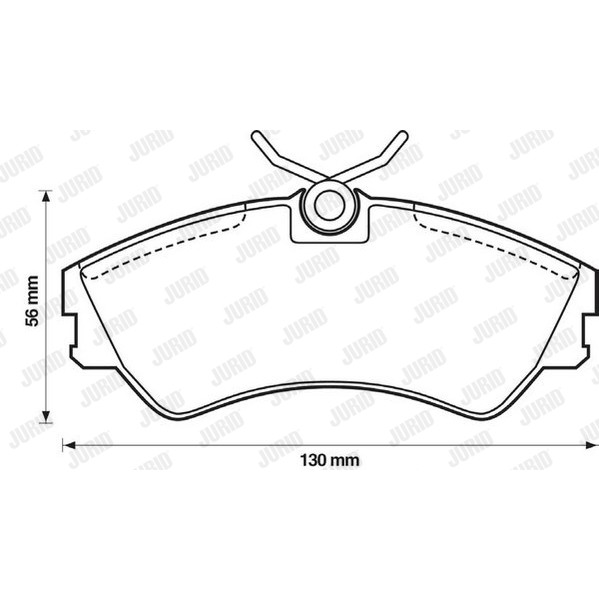 Слика на комплет феродо, дискови кочници JURID 571460J за VW Transporter T4 Box 1.9 D - 60 коњи дизел